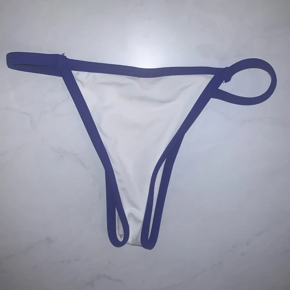 Pacific and Driftwood petite bikini bottom white and blue size S